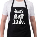 printfashion Crazy Rat Lady - Kötény - Fekete (12747896)