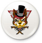 printfashion Bandita macska - Kitűző, hűtőmágnes - Fehér (3073525)