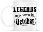 printfashion A legendák októberben születnek - Bögre - Fehér (789667)