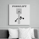 printfashion Forklift - Vászonkép - Fehér (6625699)