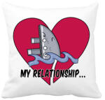 printfashion My relationship - Párnahuzat, Díszpárnahuzat - Fehér (14481446)