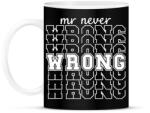 printfashion Mr never wrong páros 2 - Bögre - Fekete (6077788)