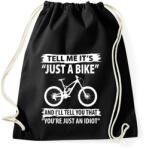printfashion Just a bike - Sportzsák, Tornazsák - Fekete (779300)
