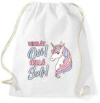 printfashion Helló suli! - Unikornis - Sportzsák, Tornazsák - Fehér (13565044)