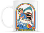 printfashion Stay positive! - Shark - Bögre - Fehér (7291874)