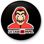 printfashion LA CASA DE PAPEL - Kitűző, hűtőmágnes - Fekete (4897943)
