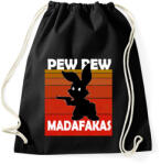 printfashion Pew pew madafakas nyuszi - Sportzsák, Tornazsák - Fekete (6129738)