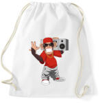 printfashion Csimpánz - Sportzsák, Tornazsák - Fehér (1286631)