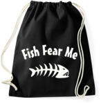 printfashion Fish Fear me - Sportzsák, Tornazsák - Fekete (2456815)