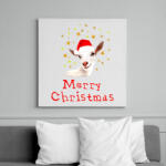 printfashion goat christmas - Vászonkép - Fehér (6629084)