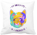 printfashion Francia Bulldog - Párnahuzat, Díszpárnahuzat - Fehér (9471016)