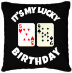 printfashion 59 POKER SZÜLINAP - Párnahuzat, Díszpárnahuzat - Fekete (9844434)