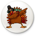 printfashion Dabbing pulyka - Kitűző, hűtőmágnes - Fehér (3078409)