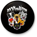 printfashion Rockmeowraton - Kitűző, hűtőmágnes - Fekete (3092344)