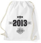 printfashion born-in-2013-(dark&lightgrey) - Sportzsák, Tornazsák - Fehér (477711)