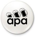 printfashion Apa - Kitűző, hűtőmágnes - Fehér (3924921)