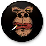 printfashion Gorilla smoking - Kitűző, hűtőmágnes - Fekete (11513575)