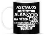 printfashion Asztalos óradíjak - Bögre - Fekete (9398526)