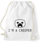 printfashion minecraft creeper - Sportzsák, Tornazsák - Fehér (1591089)