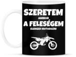 printfashion Szeretem, amikor a feleségem elenged motorozni 3 - Bögre - Fekete (11497159)