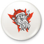 printfashion Mikulás cigivel - Kitűző, hűtőmágnes - Fehér (5531321)