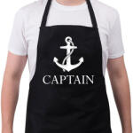 printfashion Hajó Kapitány - Kötény - Fekete (4935362)