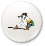 printfashion Lány fotózik - Kitűző, hűtőmágnes - Fehér (12029020)