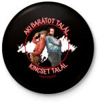 printfashion Aki barátot talál - Kitűző, hűtőmágnes - Fekete (9829552)