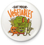 printfashion Zöldségek - Kitűző, hűtőmágnes - Fehér (8410101)