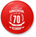 printfashion kamasz-70-white - Kitűző, hűtőmágnes - Piros (3107824)