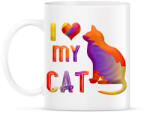 printfashion I love my cat - Szeretem a macskámat - Bögre - Fehér (10484095)