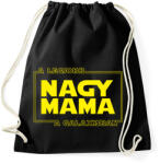 printfashion A legjobb nagymama a galaxisban - Sportzsák, Tornazsák - Fekete (1001553)