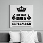 printfashion Ez a királynő szeptemberben született - Vászonkép - Fehér (6626123)