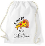 printfashion Pizza Valentin nap - Sportzsák, Tornazsák - Fehér (6016996)