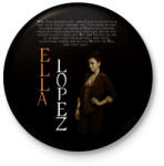 printfashion ELLA LOPEZ - Kitűző, hűtőmágnes - Fekete (3100041)