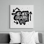 printfashion Hiphop graffiti - Vászonkép - Fehér (7513464)