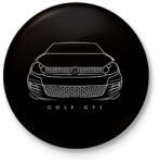 printfashion Volkswagen Golf GTI - Kitűző, hűtőmágnes - Fekete (3095481)