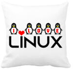 printfashion I love linux - Párnahuzat, Díszpárnahuzat - Fehér (3531600)