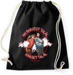 printfashion Aki barátot talál - Sportzsák, Tornazsák - Fekete (9828332)