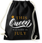 printfashion THIS QUEEN WAS BORN IN JULY - Sportzsák, Tornazsák - Fekete (5493913)