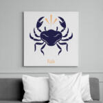 printfashion Rák minta - Vászonkép - Fehér (6640594)