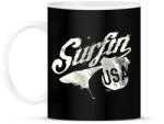 printfashion Szörf USA - Bögre - Fekete (791419)