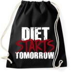 printfashion A diéta holnaptól kezdődik - Sportzsák, Tornazsák - Fekete (1066836)