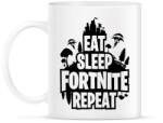 printfashion Eat Sleep Fortnite Repeat Style - Fekete - Bögre - Fehér (1552444)