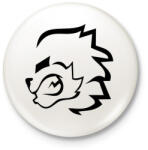 printfashion stencil oroszlán - Kitűző, hűtőmágnes - Fehér (3076339)