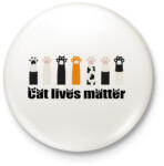 printfashion Cat lives matter - Kitűző, hűtőmágnes - Fehér (4244427)
