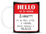 printfashion Hello az én nevem - Bögre - Bögre - Fekete (7022231)