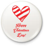 printfashion Happy Valentines day! - Kitűző, hűtőmágnes - Fehér (3083596)