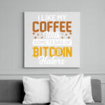 printfashion BITCOIN 4 EVER 14 - Vászonkép - Fehér (6639682)