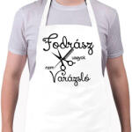 printfashion Fodrász vagyok, nem varázsló - Kötény - Fehér (4903790)
